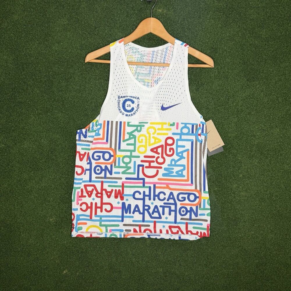Sz M Nike Aeroswift 2025 Chicago Marathon Running Singlet Men's HQ4277-100